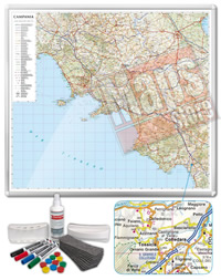 Carta Murale Magnetica della Campania cartografia dettagliatissima aggiornata
