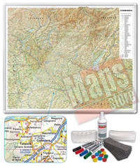 Carta Murale Magnetica della Lombardia cartografia dettagliatissima aggiornata