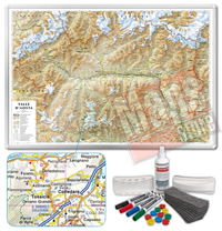 Carta Murale Magnetica della Valle Aosta cartografia dettagliatissima