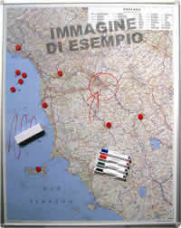 Emilia Romagna Carta Magnetica pannello Metallo scrivibile