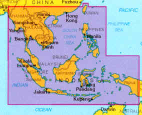 Mappa Stradale Asia Sud Est Asia Sudest