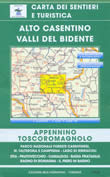 mappa topografica n.33 - Alto Casentino, Valli del Bidente - con Monte Falterona, Campigna, Parco Nazionale Foreste Casentinesi, Corniolo, Camaldoli, Passo la Calla, Bagno di Romagna, Stia, Pratovecchio, Lago di Ridracoli