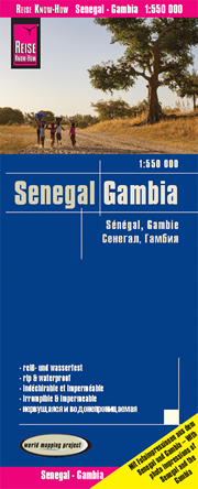 mappa Senegal Gambia impermeabile