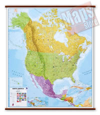 America del Nord Stati Uniti USA Canada Messico carta murale