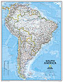 America del Sud carta murale politica