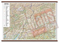 Trentino Alto Adige carta murale con cartografia dettagliata aggiornata