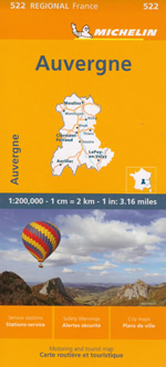mappa Alvernia Limosino Auvergne
