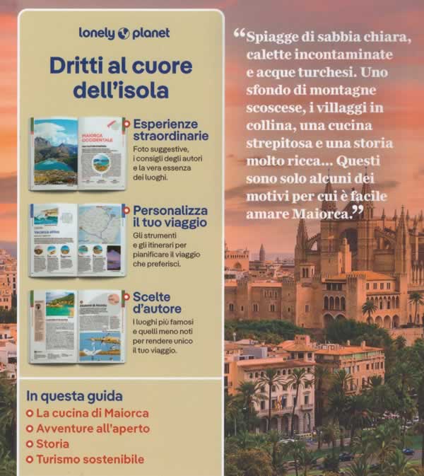 immagine di guida turistica guida turistica Maiorca / Mallorca - con Palma di Maiorca, Andratx, Pollença, Alcudia, Cap de Formentor, Manacor, Cala Pi, Sant Jordi, Ses Salines, Illa de Cabrera, Cala Figuera, Cala d'Or, Santanyi, Sa Rapita, Artà, Deià, Serra de Tramuntana, Cala Ratjada, Soller, Parco Naturale de S'Albufera, Coll Baix, Platja de Muro - guida pratica per organizzare un viaggio perfetto - con spiagge, escursioni e mete da non perdere - EDIZIONE Giugno 2023