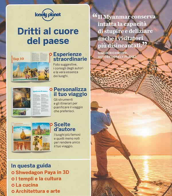 immagine di guida turistica guida turistica Myanmar (Birmania) - con Yangon, Mandalay, Bagan, Shwedagon Paya, Lago Inle, Pyin U Lwin, Mrauk U, Thingyan, Ngapali Beach, Hsipaw, Kalaw, Monte Kyaiktiyo (Golden Rock) - 9° edizione