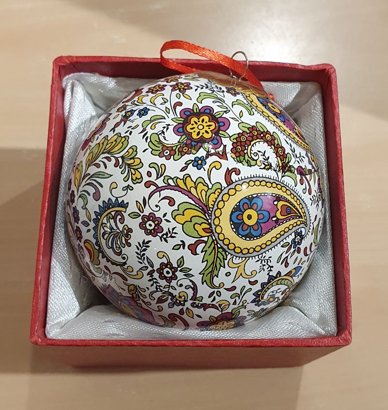 immagine di palla di natale palla di natale Palla di Natale in vetro - diametro 8 cm - con scatola regalo - made in Italy