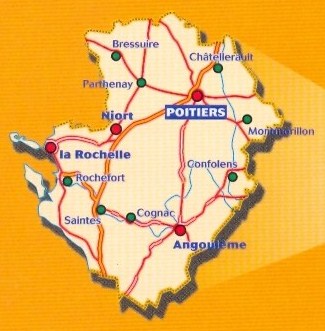 immagine di mappa stradale mappa stradale n. 521 - Poitou-Charentes
