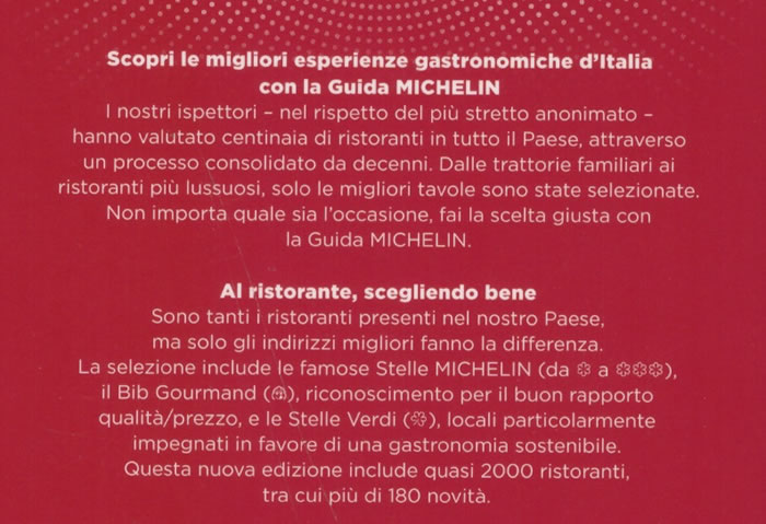 immagine di guida turistica guida turistica La Guida Rossa Michelin - Ristoranti d'Italia - EDIZIONE 2024