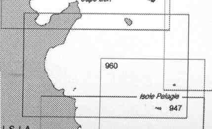 immagine di carta nautica carta nautica 947 - Da Ras El-Mir a Cap Africa - Pantelleria e Isole Pelagie