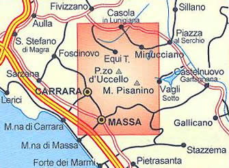 immagine di mappa topografica mappa topografica n. 534 - Alpi Apuane della Lunigiana - Massa, M. Pisanino, Pizzo d'Uccello, Sagro, Contrario e Cavallo, Tambura