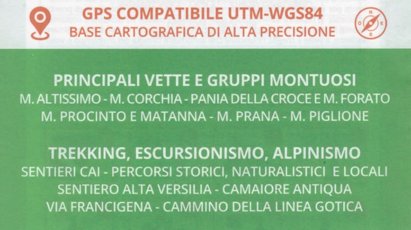immagine di mappa topografica mappa topografica Alpi Apuane meridionali - mappa escursionistica con sentieri C.A.I. - mappa n.535-537 - nuova edizione
