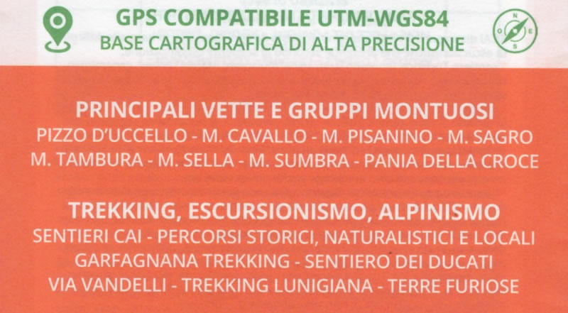 immagine di mappa topografica mappa topografica Alpi Apuane settentrionali - mappa escursionistica con sentieri C.A.I. - mappa n.534-536 - nuova edizione