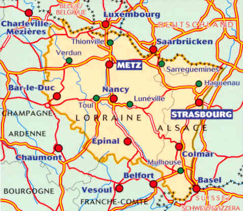 immagine di mappa stradale regionale mappa stradale regionale 516 - Alsace, Lorraine / Alsazia, Lorena (nuova ed.)