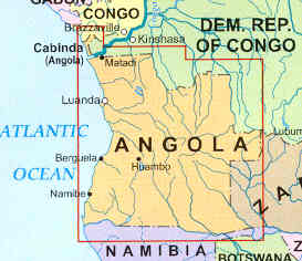 immagine di mappa stradale mappa stradale Angola