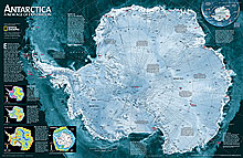 immagine di mappa murale mappa murale Antartico, Immagine dal Satellite