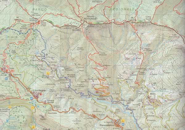 immagine di mappa topografica mappa topografica Appennino Pistoiese, Modenese e Bolognese - carta dei sentieri impermeabile e antistrappo, eco-friendly - con Lago Santo, Abetone, Corno alle Scale, Orsigna, Sambuca Pistoiese, Lago di Suviana, Alpe Tre Potenze, Monte Gomito, Cutigliano, S. Marcello Pistoiese - con rifugi, sentieri CAI numerati, percorsi MTB e GEA, sorgenti, aree di sosta - nuova edizione