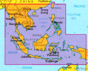 immagine di mappa stradale mappa stradale Asia Sud-Est / Asia SudEst