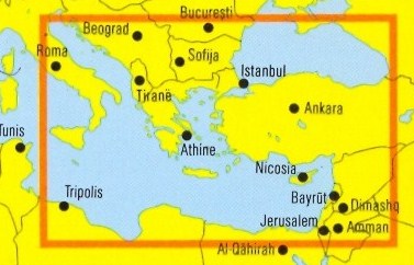 immagine di mappa stradale mappa stradale Asia Minore - con Israele, Libano, Giordania, Siria - edizione 2013