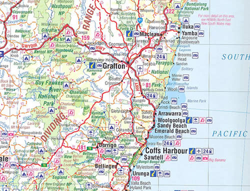 immagine di atlante stradale atlante stradale Australia - Atlante Stradale - con mappe per il fuoristrada e posizioni GPS