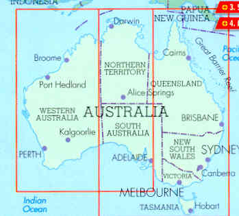 immagine di mappa stradale mappa stradale Australia / Australien plastificata