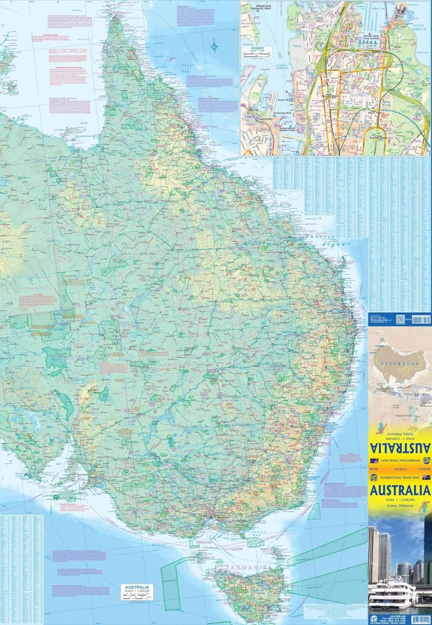 immagine di mappa stradale mappa stradale Australia - mappa impermeabile e antistrappo - con mappe del centro di Sydney e Melbourne - edizione Dicembre 2025