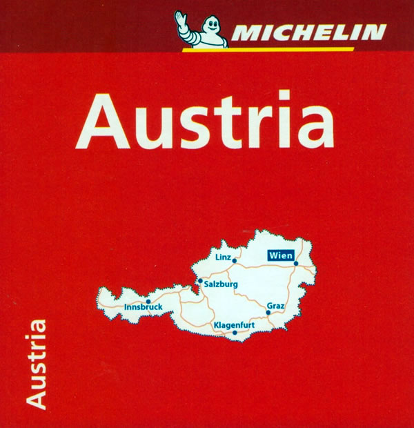 immagine di mappa stradale mappa stradale Austria - mappa stradale Michelin n.730 - con Vienna, Innsbruck, Salisburgo, Linz, Graz - nuova edizione