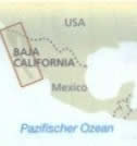 immagine di mappa stradale mappa stradale Baja California (in Messico) con La Paz, Santa Rosalia, Isla Magdalena, Penisola di Vizcaino, Isola di Guadalupa, San Luis Rio Colorado - Mappa Plastificata