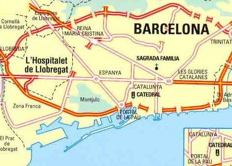 immagine di mappa di città mappa di città 41 - Barcellona