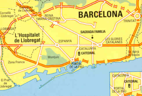 immagine di mappa di città mappa di città 2040 - Barcellona (a spirale)