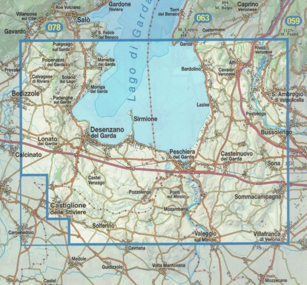 immagine di mappa topografica mappa topografica n.082 - Basso Garda, Sirmione, Desenzano, Peschiera, Lago di Garda - con reticolo UTM per GPS - impermeabile, antistrappo, plastic-free, eco-friendly - EDIZIONE 2025
