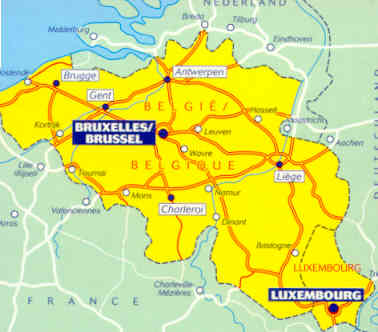 immagine di mappa stradale mappa stradale 716 - Belgio, Lussemburgo