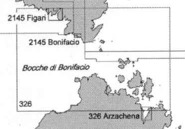 immagine di carta nautica carta nautica 326 INT 3350 - Bocche di Bonifacio, Golfo di Arzachena