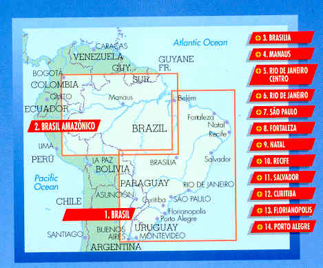 immagine di mappa stradale mappa stradale Brasile / Brazil / Brasilien