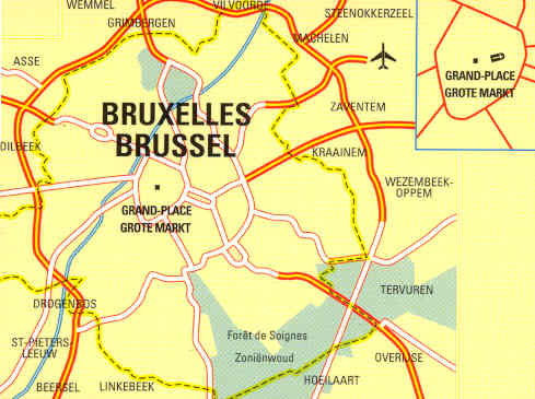 immagine di mappa di città mappa di città 2044 - Bruxelles / Brussel