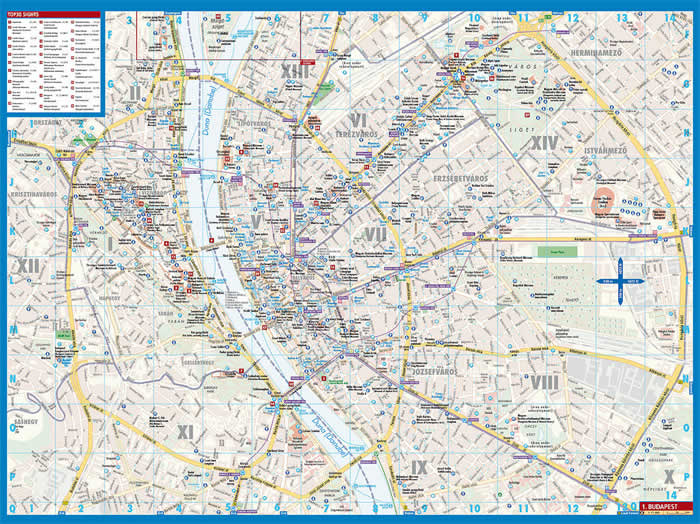 immagine di mappa di città mappa di città Budapest - mappa della città plastificata, impermeabile, scrivibile e anti-strappo - dettagliata e facile da leggere, con trasporti pubblici, attrazioni e luoghi di interesse - nuova edizione