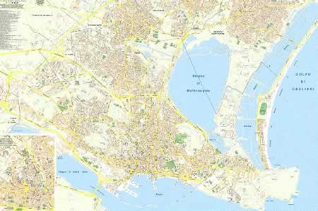 immagine di mappa di città mappa di città Cagliari - mappa di città