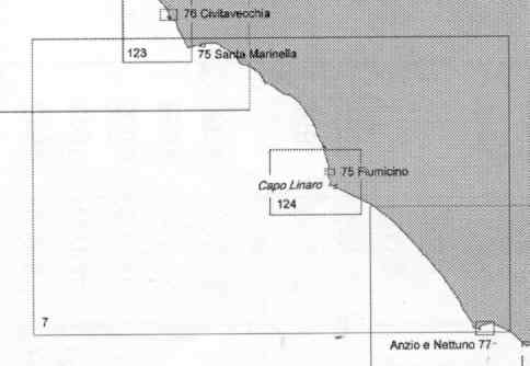 immagine di carta nautica carta nautica 7 - Da Capo Linaro ad Anzio