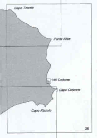 immagine di carta nautica carta nautica 25 - Da Capo Rizzuto a Punta Alice