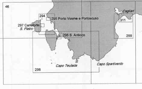 immagine di carta nautica carta nautica 46 - Da Capo Spartivello all' Isola S. Pietro