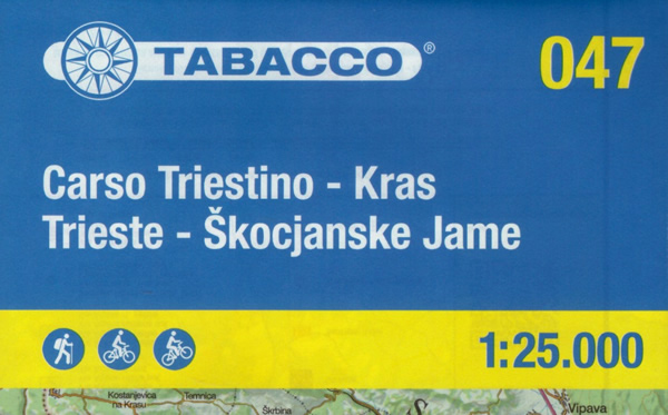 immagine di mappa topografica mappa topografica n.047 - Carso Triestino e Isontino, Kras, Trieste (con Gradisca, Doberdò, Monfalcone, Duino-Aurisina, Sgonico, Monrupino, Muggia) - con reticolo UTM compatibile con GPS - impermeabile, antistrappo, plastic-free, eco-friendly - nuova edizione