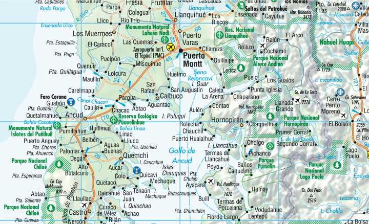 immagine di mappa stradale mappa stradale Cile / Chile - mappa stradale - plastificata, impermeabile, scrivibile e anti-strappo - dettagliata e facile da leggere, con attrazioni e luoghi di interesse - nuova edizione
