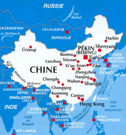 immagine di mappa stradale mappa stradale Cina / Chine