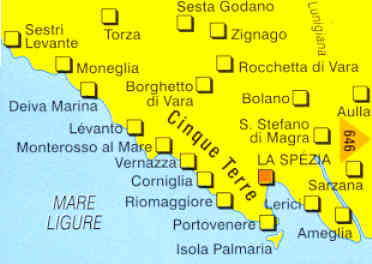 immagine di mappa topografica mappa topografica n.644 - Cinque Terre - mappa plastificata e antistrappo