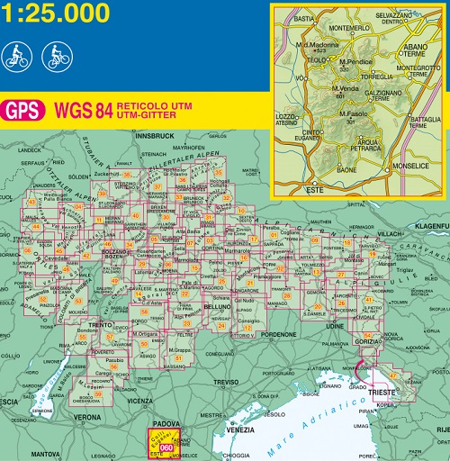 Risultato immagini per cinto euganeo e vo' euganeo mappa