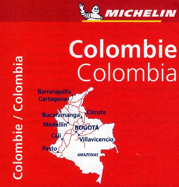immagine di mappa stradale mappa stradale Colombia - con Bogotà, Medellin, Cùcuta, Pasto, Cali, Bucaramanga, Cartagena, Barranquilla, Villavicencio - mappa stradale Michelin n.806 - EDIZIONE Dicembre 2023
