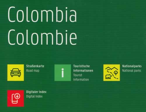 immagine di mappa stradale mappa stradale Colombia - mappa stradale - con Bogotà, Medellín, Cali, Barranquilla, Bucaramanga, Cartagena de Indias, Cùcuta, Soledad, Soacha, Ibagué, Pereira, Popayan - edizione Dicembre 2022
